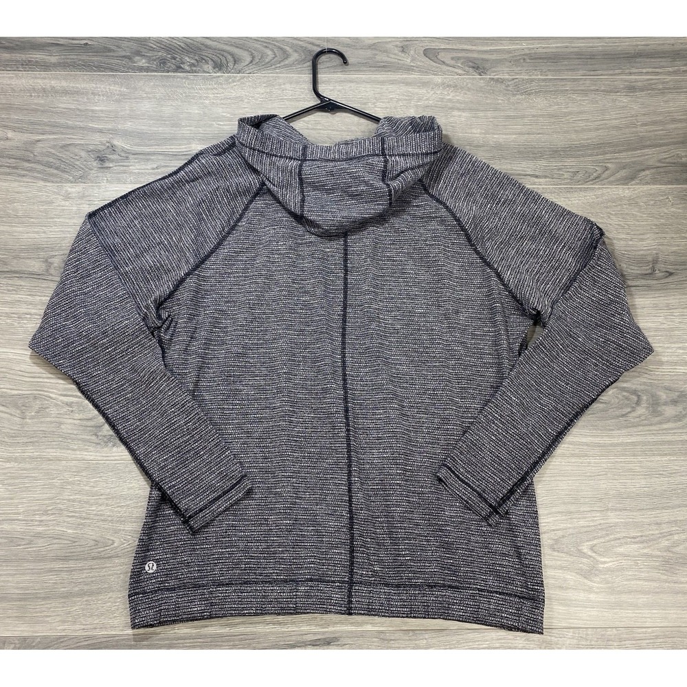 Lululemon Healthy Heart Pullover II Womens Coco Pique Black White Hoodie 8/10? - Picture 5 of 7